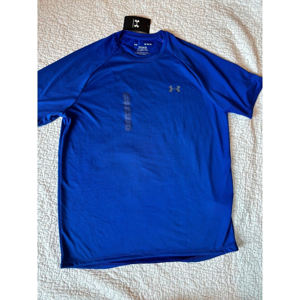 Under Armour Mens 2.0 Tech Tee Royal Blue Short Sleeve Performance Shirt Medium